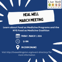 Heal Well- Integrating Nutrition Interventions into Healthcare: NY Food as Medicine