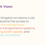The Live Well Kingston Vision as colorful text.